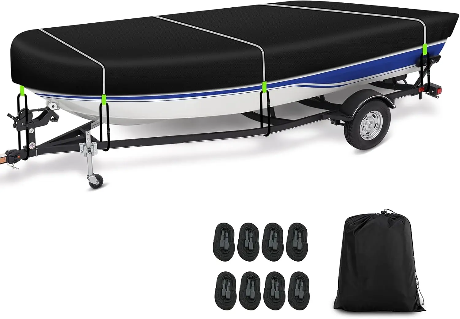 Heavy Duty Jon Boat Cover 12-14 ft, Waterproof with 8 Straps, Flat Bottom up to 70 in Beam
Heavy Duty Jon Boat Cover 12-14 ft, Waterproof with 8 Straps, Flat Bottom up to 70 in Beam