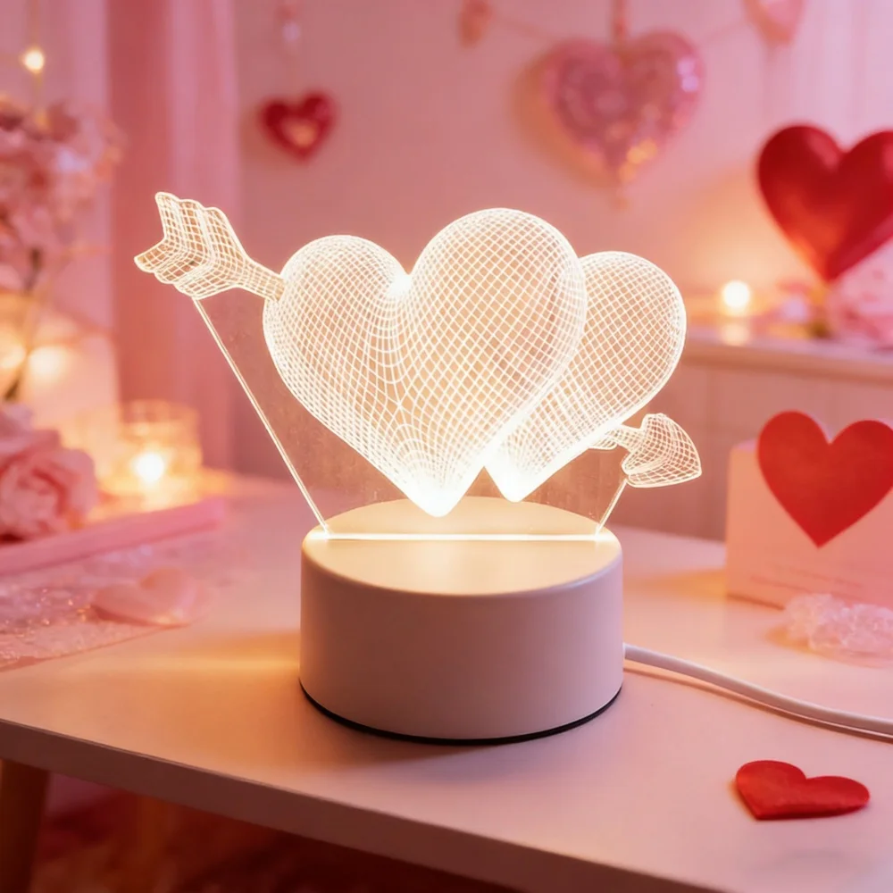 USB Plug 3D Acrylic LED Night Light Wedding Party Birthday Gift Table Lamp Ornaments Ramadan Valentine's Day Room Decoration
USB Plug 3D Acrylic LED Night Light Wedding Party Birthday Gift Table Lamp Ornaments Ramadan Valentine's Day Room Decoration