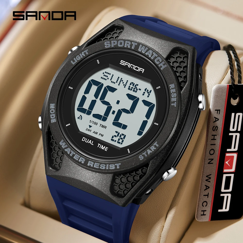 SANDA 2224 Men's and Women's Sports Electronic Watch Multi functional 5ATM Waterproof Colorful Night Light Alarm Clock Timing
SANDA 2224 Men's and Women's Sports Electronic Watch Multi functional 5ATM Waterproof Colorful Night Light Alarm Clock Timing