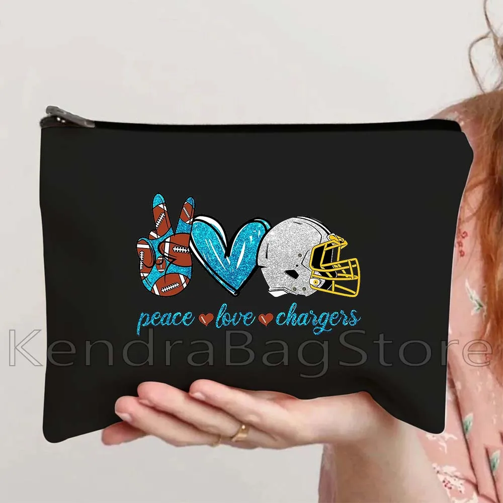Cute Peace Love Chargers Football Team Print Canvas Bags Travel Storage Lipstick Cosmetic Makeup Bag Case Pouch Birthday Gifts
Cute Peace Love Chargers Football Team Print Canvas Bags Travel Storage Lipstick Cosmetic Makeup Bag Case Pouch Birthday Gifts