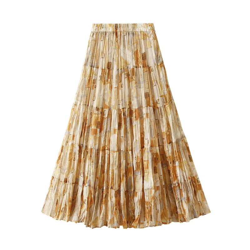 Chiffon midi skirt with high-end feel for women's summer 2025 new style, loose and large umbrella skirt, high waist A-line skirt
Chiffon midi skirt with high-end feel for women's summer 2025 new style, loose and large umbrella skirt, high waist A-line skirt