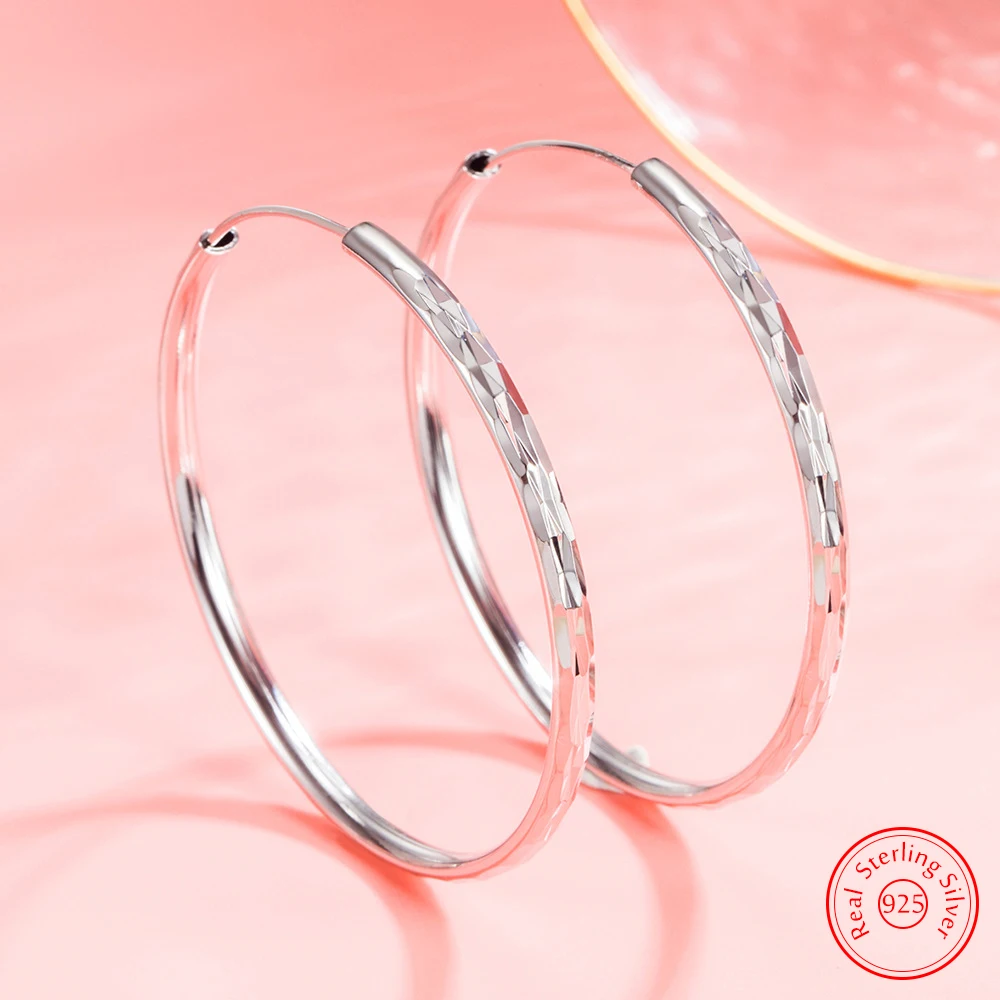 Solid 925 Sterling Silver Jewelry New Round Hoop Earrings For Women Fashion XY0150
Solid 925 Sterling Silver Jewelry New Round Hoop Earrings For Women Fashion XY0150