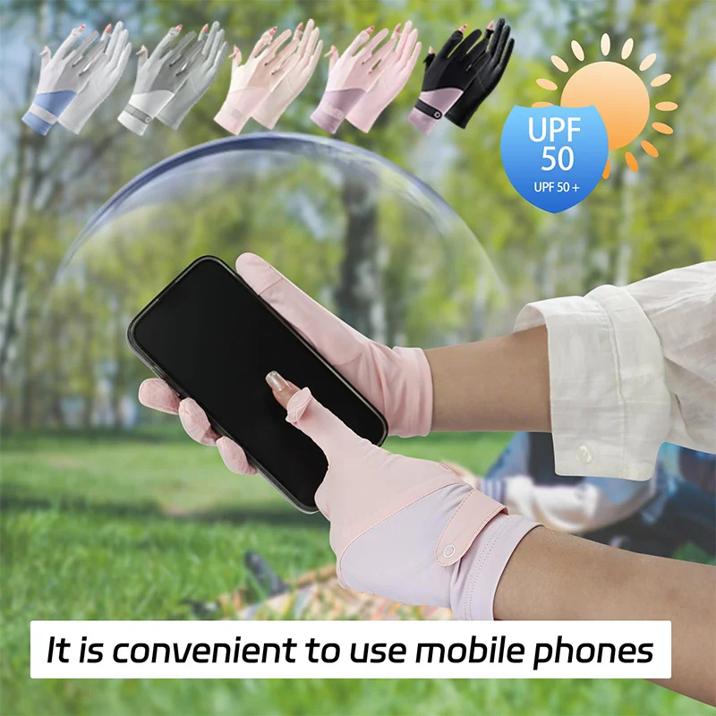 Sun Protection Gloves For Women Breathable Sunscreen Ice Silk Gloves Colorful Elegance Thin Design Outdoor Cycling Sports Gloves
Sun Protection Gloves For Women Breathable Sunscreen Ice Silk Gloves Colorful Elegance Thin Design Outdoor Cycling Sports Gloves