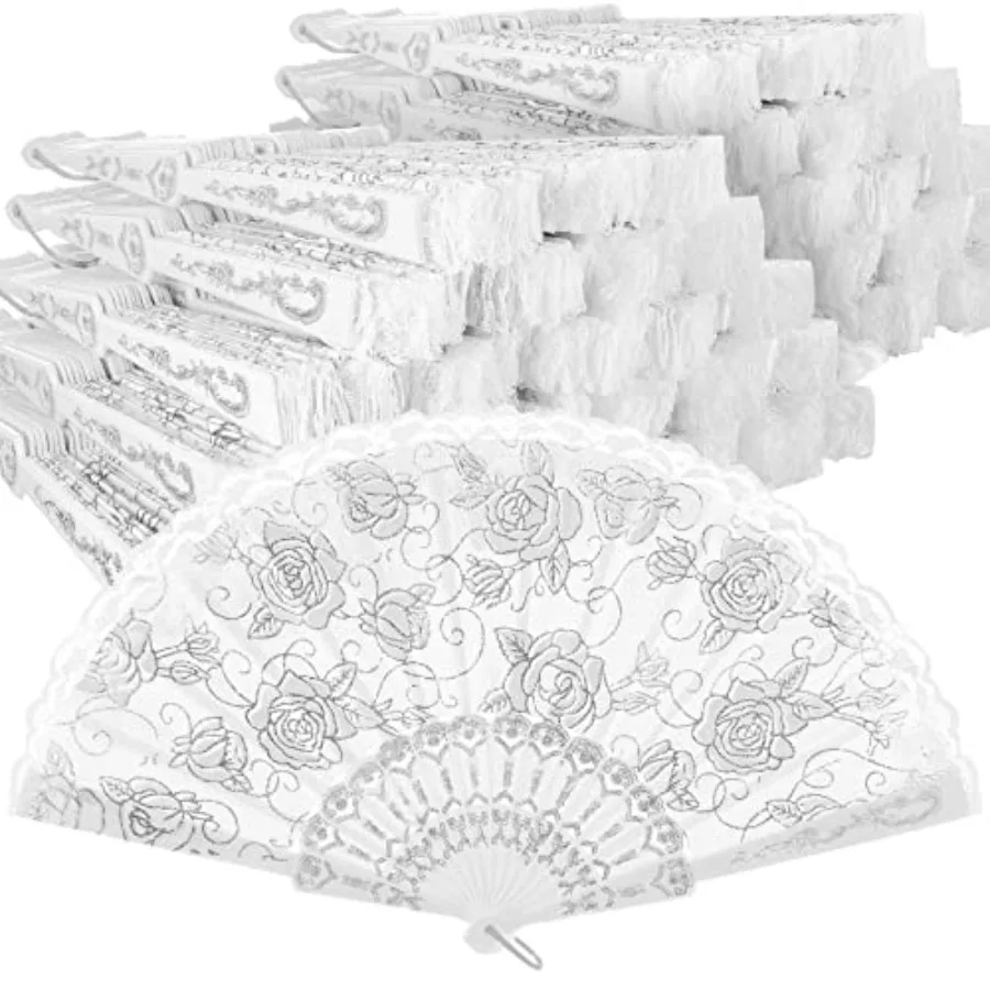 Maitys 70 Pcs Lace Floral Hand Fans Retro Elegant Chinese Folding Fan White Vintage Bridal Handheld Dancing Fan Props for Weddi
Maitys 70 Pcs Lace Floral Hand Fans Retro Elegant Chinese Folding Fan White Vintage Bridal Handheld Dancing Fan Props for Weddi