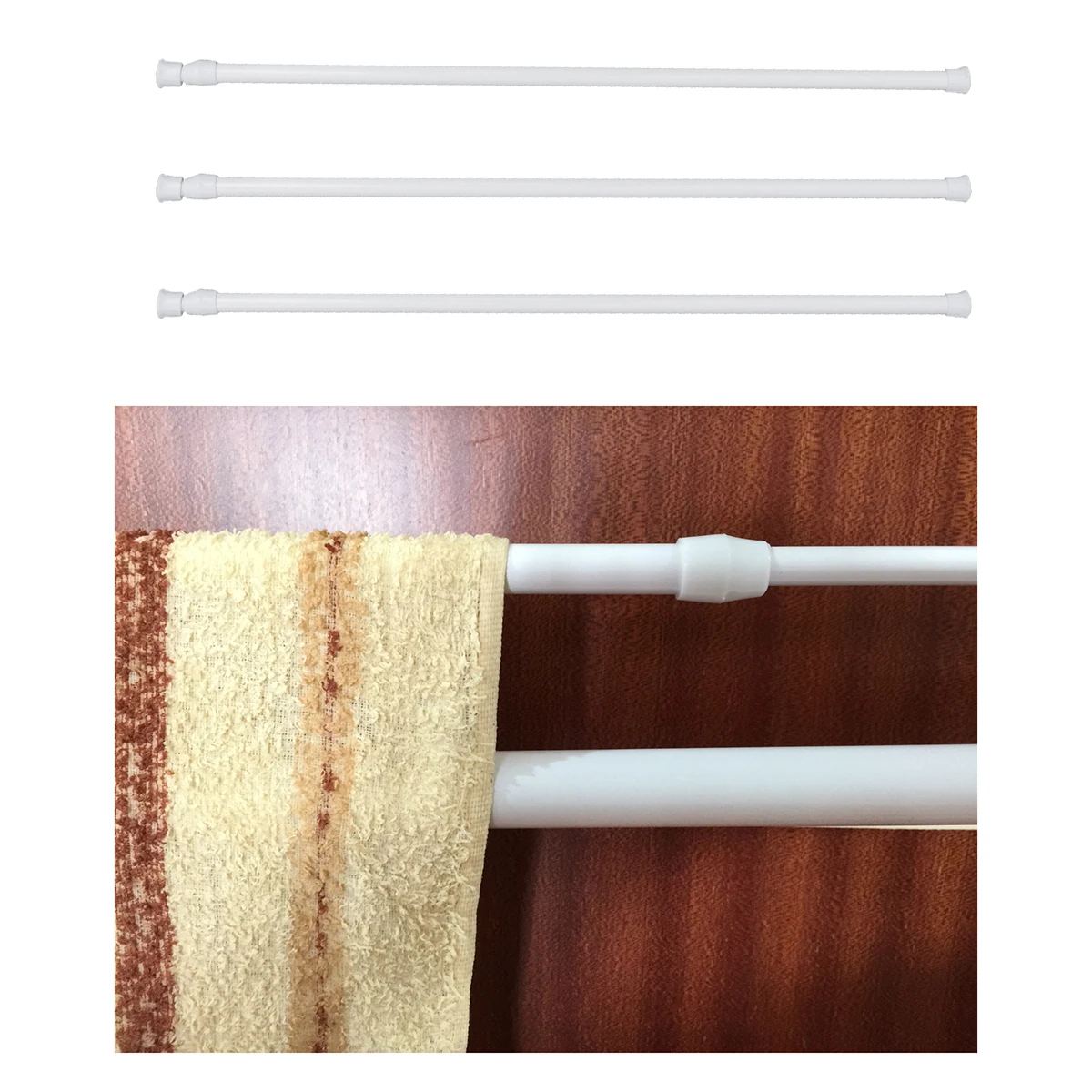3 Pcs Adjustable Shower Curtain Rod Multi Function Telescopic Bar Clothes Pole Easy Installation Sturdy Corrosion
3 Pcs Adjustable Shower Curtain Rod Multi Function Telescopic Bar Clothes Pole Easy Installation Sturdy Corrosion