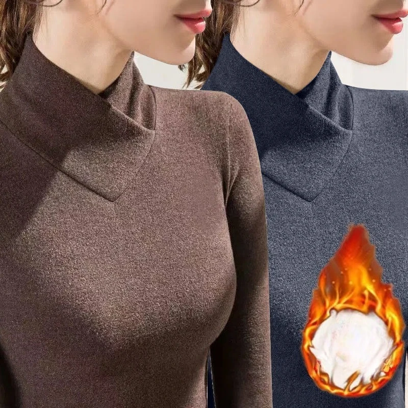 Autumn Winter New Semi High Neck V-neck Women's T-shirt Fleece Wearing Inside Women's Thermal Underwear Women Clothing
Autumn Winter New Semi High Neck V-neck Women's T-shirt Fleece Wearing Inside Women's Thermal Underwear Women Clothing