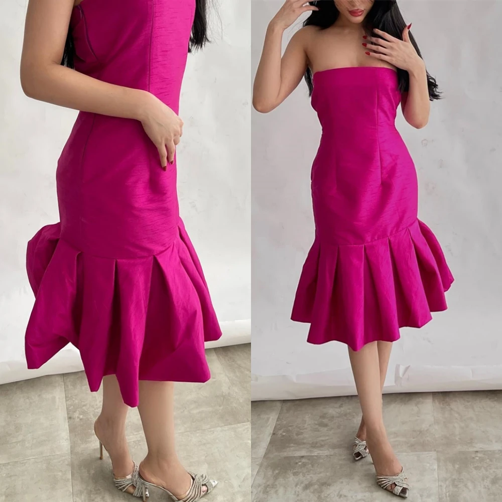Customized Elegant Satin Strapless Evening Dress Exquisite A-Line Prom Dresses High Quality Special Occasion Gowns
Customized Elegant Satin Strapless Evening Dress Exquisite A-Line Prom Dresses High Quality Special Occasion Gowns
