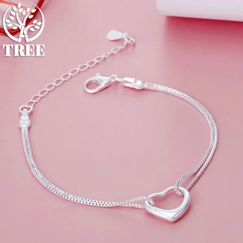 Hot Fine 925 Sterling Silver Romantic Heart Bracelets for Women Fashion Designer Party Wedding Accessories Jewelry Holiday Gifts
Hot Fine 925 Sterling Silver Romantic Heart Bracelets for Women Fashion Designer Party Wedding Accessories Jewelry Holiday Gifts