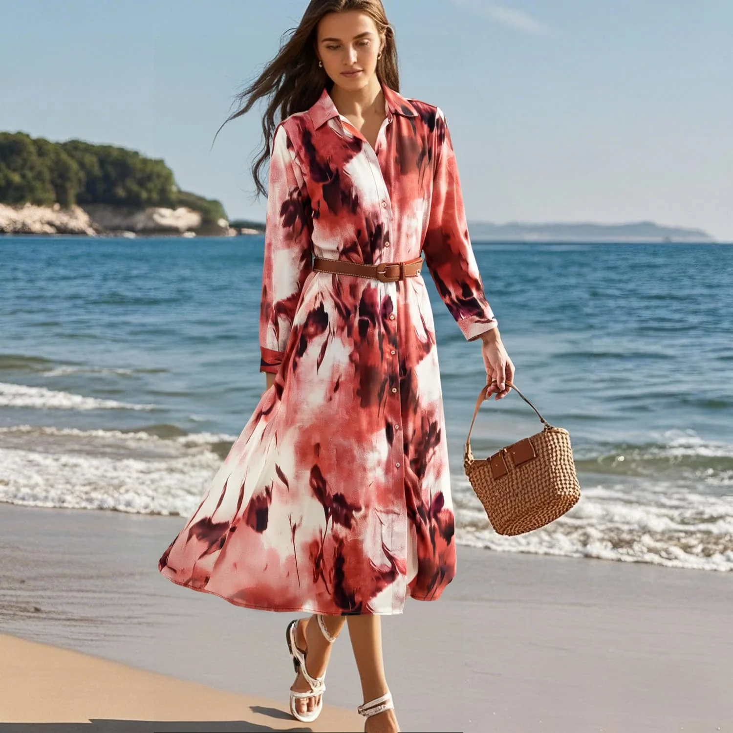 2025 Taop&Za Womens Dresses Long Sleeve Printed Shirt Dress with Belt for Stylish and Elegant Appearance
2025 Taop&Za Womens Dresses Long Sleeve Printed Shirt Dress with Belt for Stylish and Elegant Appearance