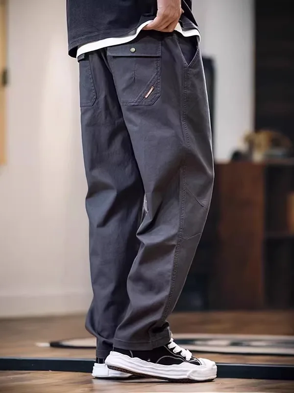 Мужские повседневные брюки свободного кроя в американском стиле, прямые брюки для работы, весна-осень, новые ретро-брюки карго с эластичным поясом
Мужские повседневные брюки свободного кроя в американском стиле, прямые брюки для работы, весна-осень, новые ретро-брюки карго с эластичным поясом