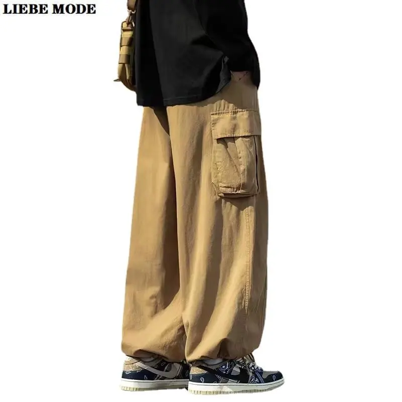 Men's Wide Leg Cargo Baggy Pants Men Loose Trousers Y2k Streetwear Pants Black Khaki Sweatpants Military Casual Pantalon Homme
Men's Wide Leg Cargo Baggy Pants Men Loose Trousers Y2k Streetwear Pants Black Khaki Sweatpants Military Casual Pantalon Homme