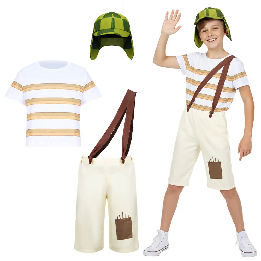 Kids El Chavo Costume Fancy Dress Mexico TV Del Ocho Role Play Halloween Suit Carnival Party Performance Outfits
Kids El Chavo Costume Fancy Dress Mexico TV Del Ocho Role Play Halloween Suit Carnival Party Performance Outfits