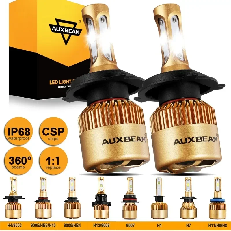 AUXBEAM CSP Chips 72W 8000LM Автомобильные светодиодные лампы для фар Противотуманные фары H4 H13 H1 H7 H11 9005 9006 9007 Лампы для фар
AUXBEAM CSP Chips 72W 8000LM Автомобильные светодиодные лампы для фар Противотуманные фары H4 H13 H1 H7 H11 9005 9006 9007 Лампы для фар