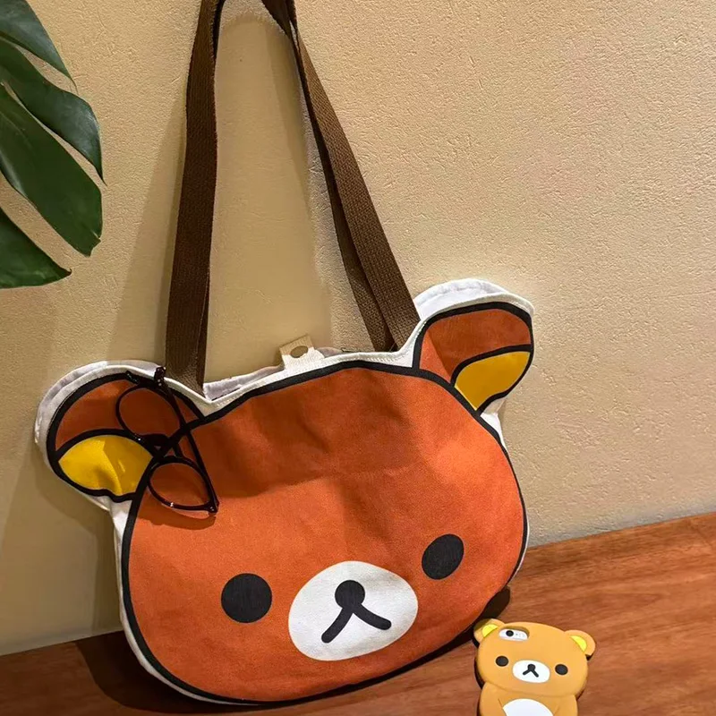 Сумка на плечо Kawaii Rilakkuma с изображением мультяшного медведя, большая вместительная холщовая сумка, портативная сумка для хранения мелочей для студентов, подарки для девочек
Сумка на плечо Kawaii Rilakkuma с изображением мультяшного медведя, большая вместительная холщовая сумка, портативная сумка для хранения мелочей для студентов, подарки для девочек