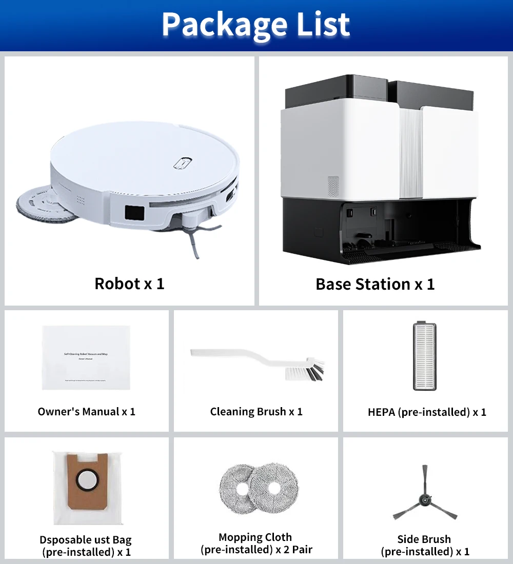 Smart Robot Vacuum Cleaner Wet Dry Mopping Sweeping App Control Household Robot Vacuum and Cleaner with Mapping for Home
Smart Robot Vacuum Cleaner Wet Dry Mopping Sweeping App Control Household Robot Vacuum and Cleaner with Mapping for Home