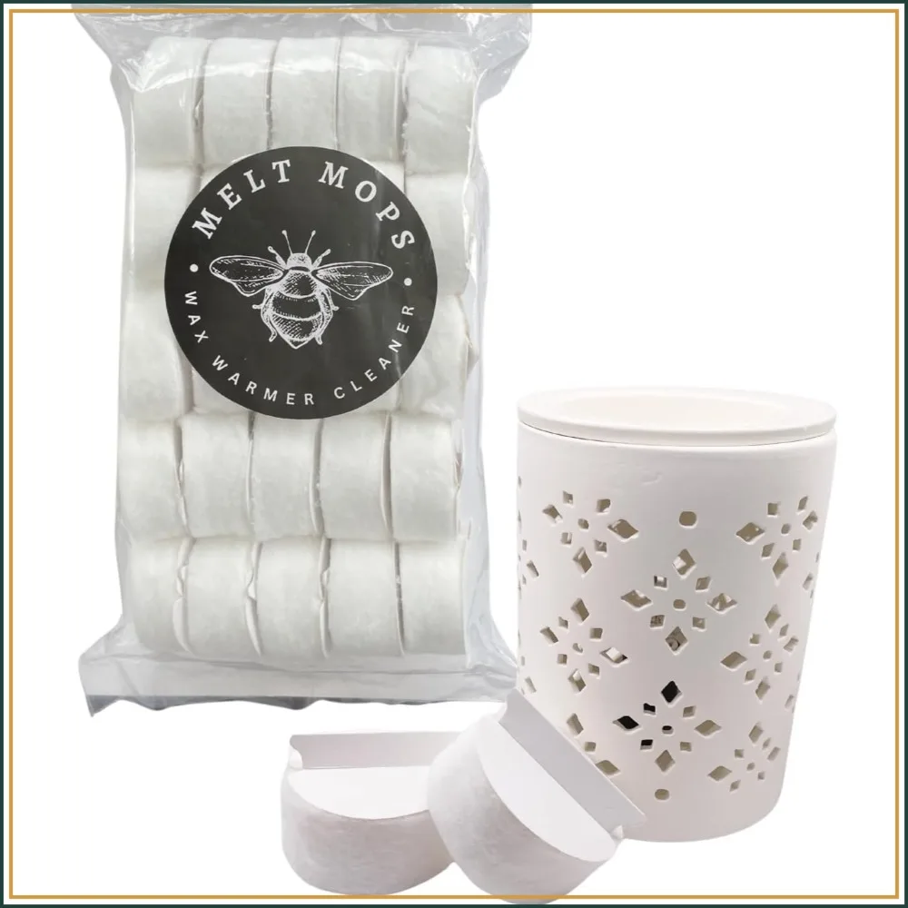 Wax Melt Cleaner Pads - 100% Cotton Disposable Pads for Wax Warmers, Absorbs Melted Soy & Beeswax, Mess Free Wax Removal, 25 Pack
Wax Melt Cleaner Pads - 100% Cotton Disposable Pads for Wax Warmers, Absorbs Melted Soy & Beeswax, Mess Free Wax Removal, 25 Pack