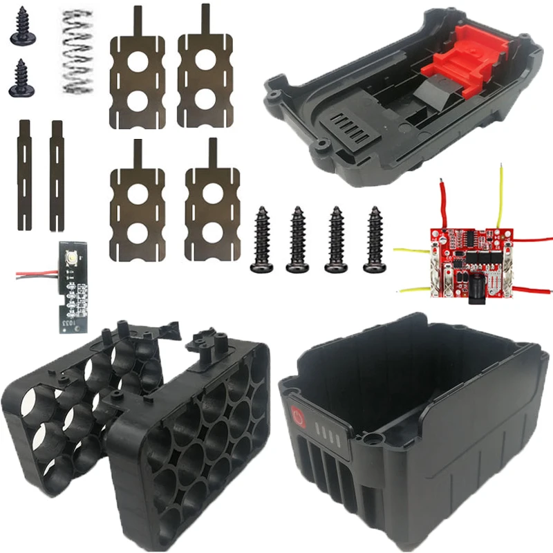 15-cell Battery Plastic Case for Makita Lomvum Zhipu Hongsong Jingmi 18V Lithium Battery with Power Display PCB Protection Case
15-cell Battery Plastic Case for Makita Lomvum Zhipu Hongsong Jingmi 18V Lithium Battery with Power Display PCB Protection Case