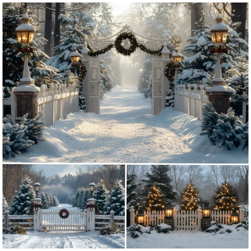 Christmas Party Background Winter Forest White Snow Fence Xmas Tree Backdrops Photography Kids Family Portrait Photozone Props
Christmas Party Background Winter Forest White Snow Fence Xmas Tree Backdrops Photography Kids Family Portrait Photozone Props