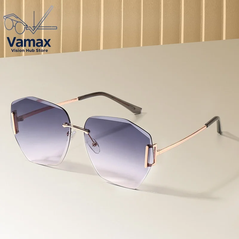 VAMAX Women's Frameless Oversized Driving Sunglasses UV400 Round Face Fit Lightweight Luxury
VAMAX Women's Frameless Oversized Driving Sunglasses UV400 Round Face Fit Lightweight Luxury