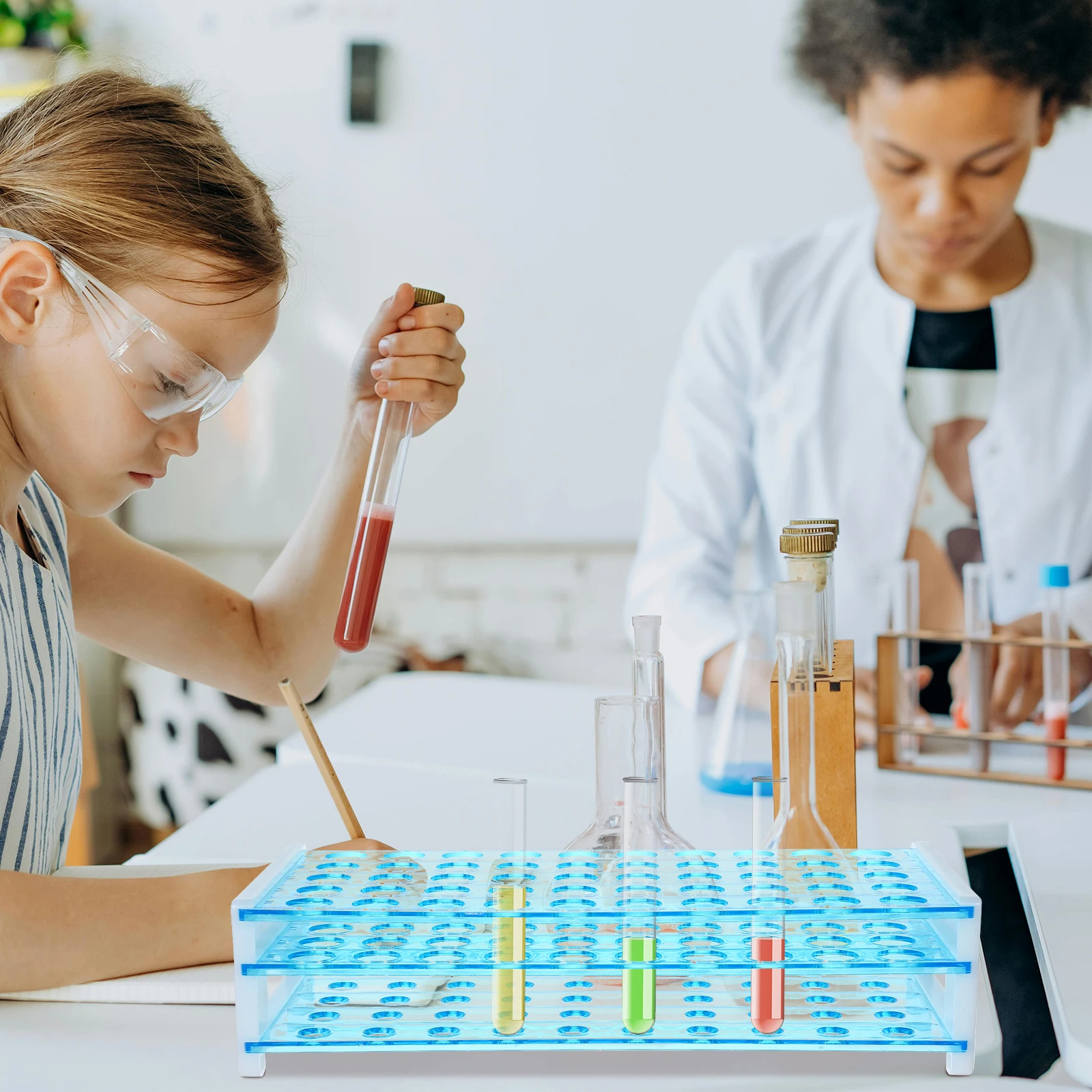 2pcs Test Tube Rack Plastic Sturdy Lab Holder Storage ganizer Chemistry Laboratory Scientific Research Industrial Teaching
2pcs Test Tube Rack Plastic Sturdy Lab Holder Storage ganizer Chemistry Laboratory Scientific Research Industrial Teaching