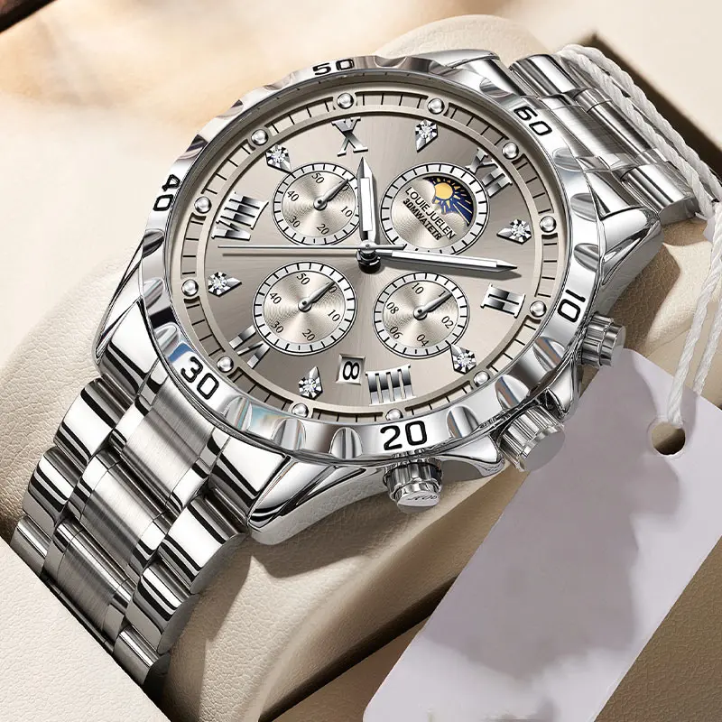 LOUIE JUELEN New Men's Multifunction Watch Water-Resistant Fashion Business Wristwatch Men's Quartz Watch Suitable for Men
LOUIE JUELEN New Men's Multifunction Watch Water-Resistant Fashion Business Wristwatch Men's Quartz Watch Suitable for Men