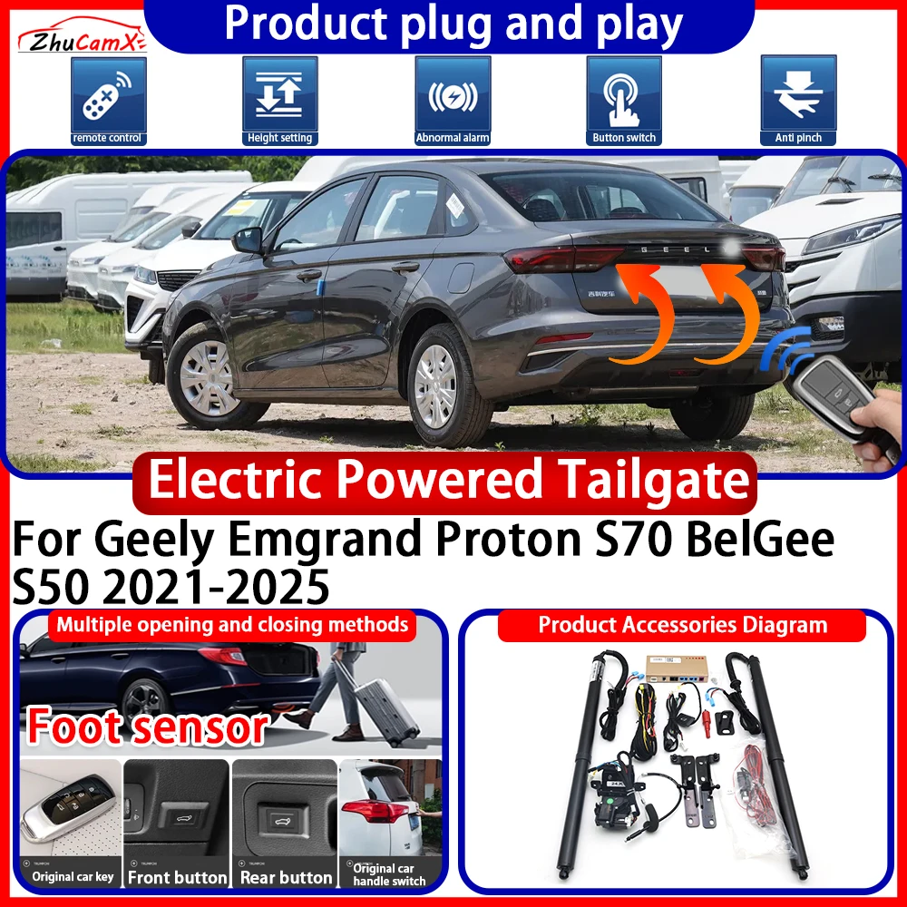 ZhuCamX Powered Tailgate for Geely Emgrand Proton S70 BelGee S50 2021-2025 anti pinch Smart Intelligent Control Gate Lift Kit
ZhuCamX Powered Tailgate for Geely Emgrand Proton S70 BelGee S50 2021-2025 anti pinch Smart Intelligent Control Gate Lift Kit