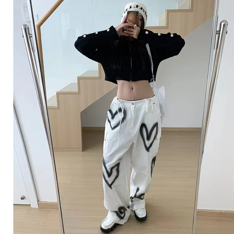 Fashion Spice Girl Minority Jeans Women's Spring New Sweet and Cool Heart-shaped Graffiti Jeans Wide-leg Pants Baggy Jeans Women
Fashion Spice Girl Minority Jeans Women's Spring New Sweet and Cool Heart-shaped Graffiti Jeans Wide-leg Pants Baggy Jeans Women