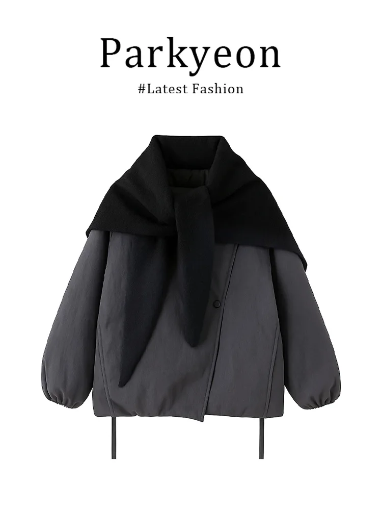 Parkyeon Korean Style Loose Fit Thickened Long Sleeve Grey Cotton Jacket Winter New Arrival Women's Premium Quality Puffer Coat
Parkyeon Korean Style Loose Fit Thickened Long Sleeve Grey Cotton Jacket Winter New Arrival Women's Premium Quality Puffer Coat