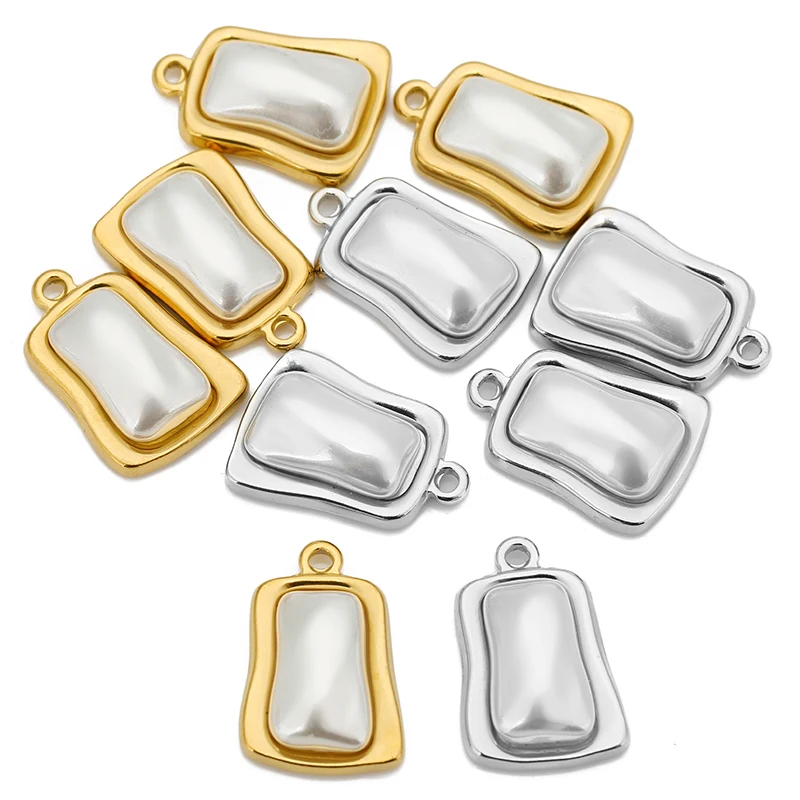 5pcs/lot Stainless Steel Pearl Shell Trapezoid Charms for DIY Necklace Earrings Luxury Jewelry Making Pendant Supplies
5pcs/lot Stainless Steel Pearl Shell Trapezoid Charms for DIY Necklace Earrings Luxury Jewelry Making Pendant Supplies