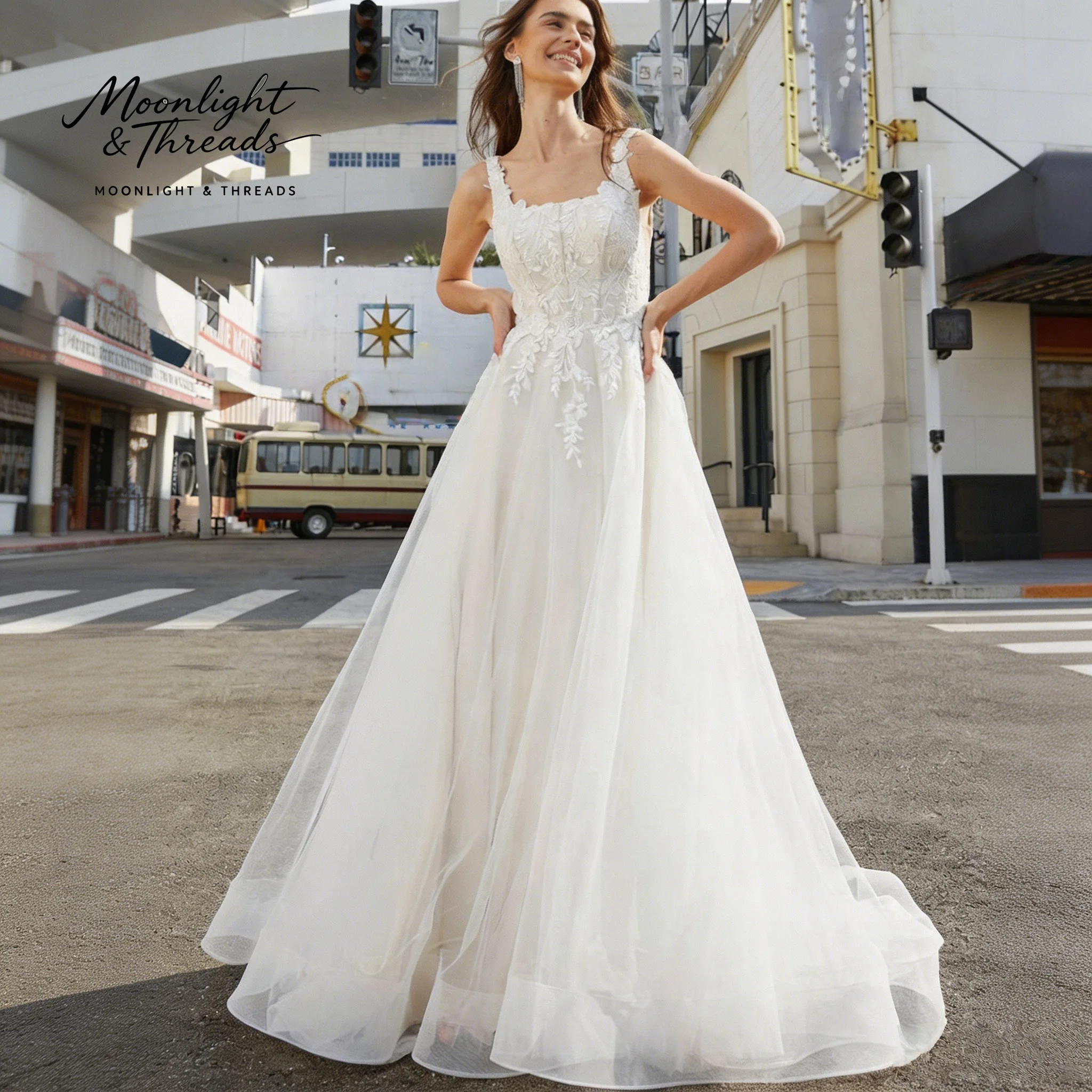 white lace halter-neck A-line formal wedding dress with boning and embroidery floor-length skirt.
white lace halter-neck A-line formal wedding dress with boning and embroidery floor-length skirt.