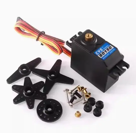 CYS-S0150 15kg Torque Standard Size Analog Servo Waterproof Full Metal Gear with Iron Core Motor 1:8 for RC Cars and airplanes
CYS-S0150 15kg Torque Standard Size Analog Servo Waterproof Full Metal Gear with Iron Core Motor 1:8 for RC Cars and airplanes
