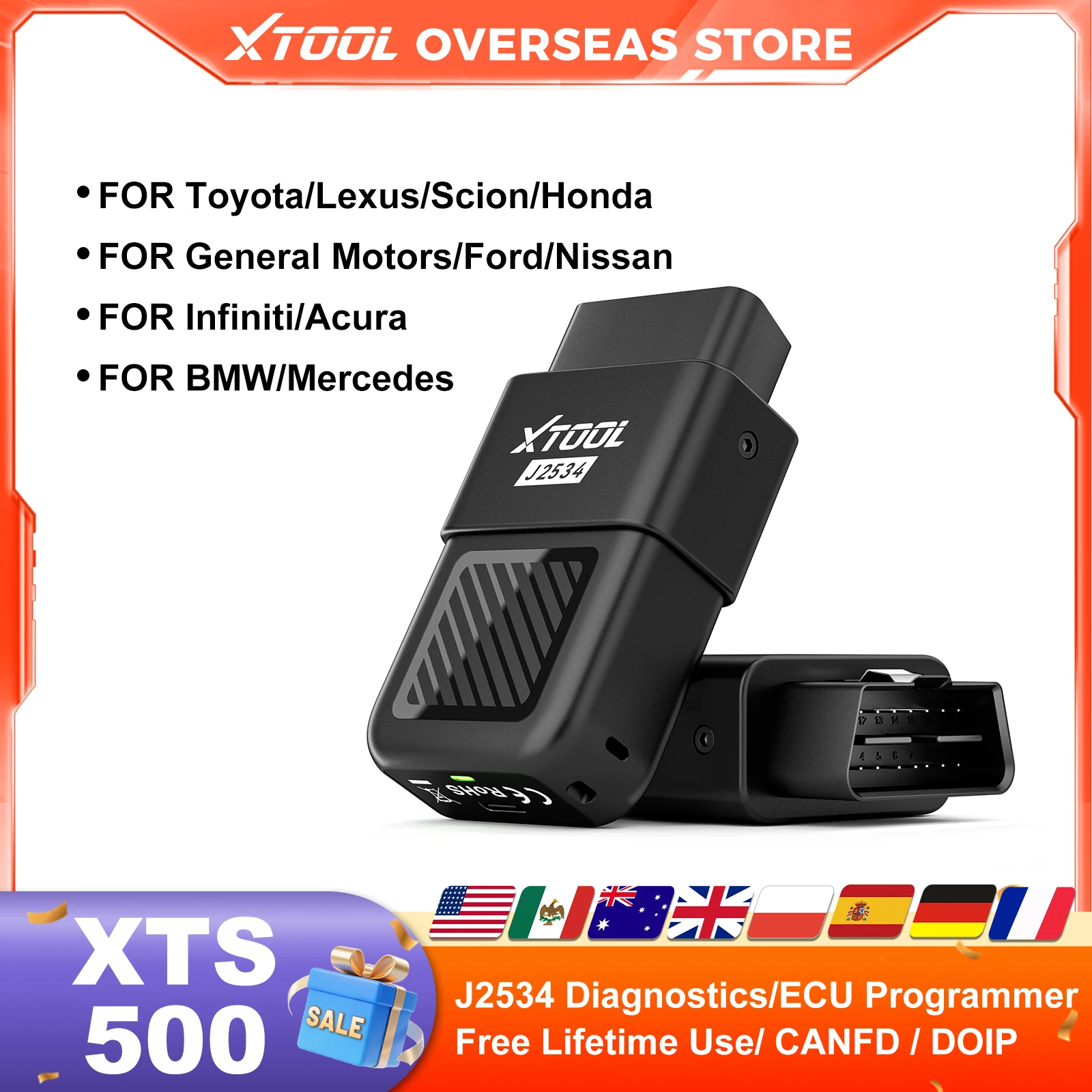 Автосканер XTOOL XTS500 J2534 для программирования OEM-устройств, программатор J2534 VCI Pass-Thru, поддержка более 18 марок автомобилей, пожизненные бесплатные обновления.
Автосканер XTOOL XTS500 J2534 для программирования OEM-устройств, программатор J2534 VCI Pass-Thru, поддержка более 18 марок автомобилей, пожизненные бесплатные обновления.