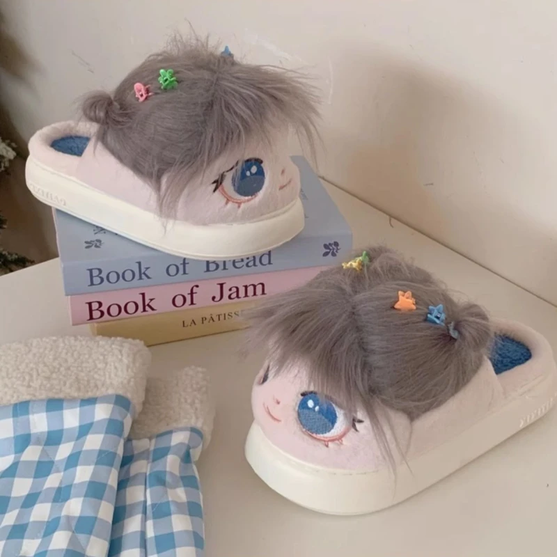 Winter Comfortable Plush Warm Women's Cotton Slippers Cute Big Eyes Y2K Girls Fashion Slippers Doll Decoration Women's Shoes
Winter Comfortable Plush Warm Women's Cotton Slippers Cute Big Eyes Y2K Girls Fashion Slippers Doll Decoration Women's Shoes