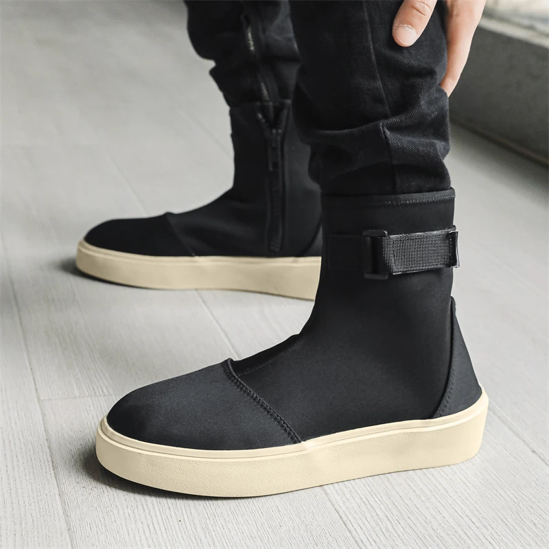 Fashion Punk Style Street Mocasines Round Toe Thick Bottom Height Increasing Platform Boots 2024 Autumn Winter Men's Boots
Fashion Punk Style Street Mocasines Round Toe Thick Bottom Height Increasing Platform Boots 2024 Autumn Winter Men's Boots
