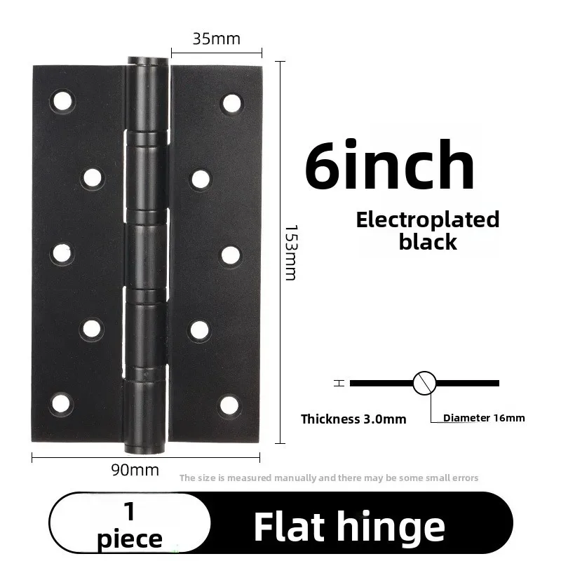For Wooden Door 6Inch Black Duty Black Quiet Bearing Flat Swing Hardware Stainless Steel Hinge
For Wooden Door 6Inch Black Duty Black Quiet Bearing Flat Swing Hardware Stainless Steel Hinge