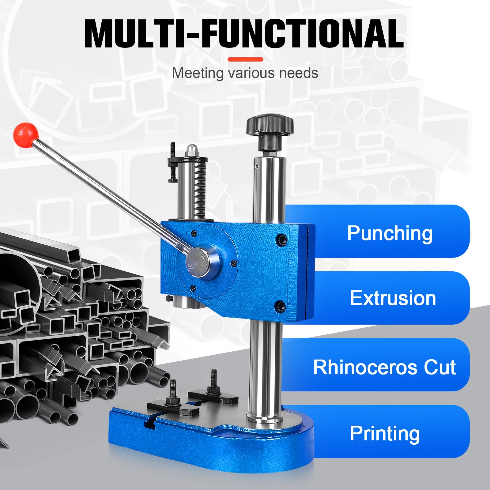 Benchtop Hand Hole Puncher Machine Spring-Loaded Desktop Punch Press Hand Press for Punching Bending Stretching Forming
Benchtop Hand Hole Puncher Machine Spring-Loaded Desktop Punch Press Hand Press for Punching Bending Stretching Forming