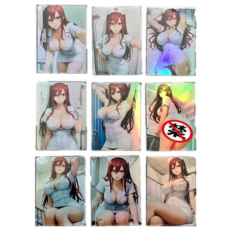 9pcs/set Fairy Tail Elusa Shukareto Sexy Card Anime Homemade Goddess Nude Card ACG Comics Collection Card Game Toy Gifts
9pcs/set Fairy Tail Elusa Shukareto Sexy Card Anime Homemade Goddess Nude Card ACG Comics Collection Card Game Toy Gifts