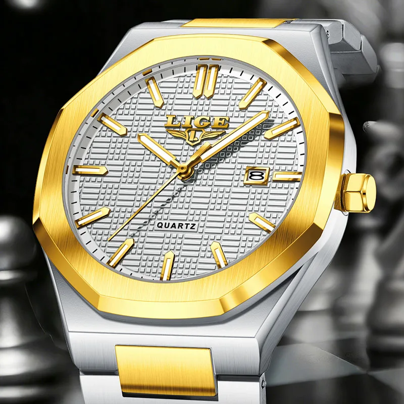 LIGE Quartz Watches For Men Fashion Business Date Chronograph Clock Male Outdoor Sport Waterproof Luminous Man Wristwatch
LIGE Quartz Watches For Men Fashion Business Date Chronograph Clock Male Outdoor Sport Waterproof Luminous Man Wristwatch