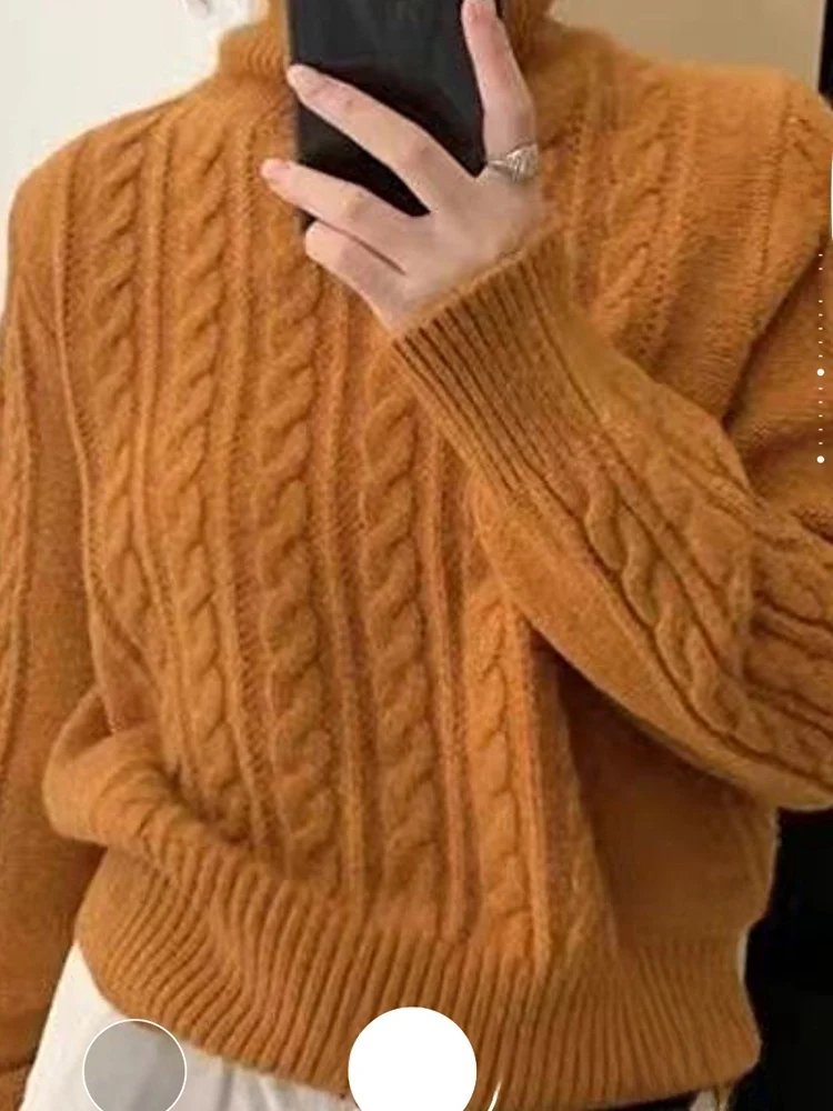 Comfortable Knitted High Collar Soft Cozy 3D Twist Design Lazy Slim Fit Boting Sweater Faionable Commute Sle Long Sve
Comfortable Knitted High Collar Soft Cozy 3D Twist Design Lazy Slim Fit Boting Sweater Faionable Commute Sle Long Sve