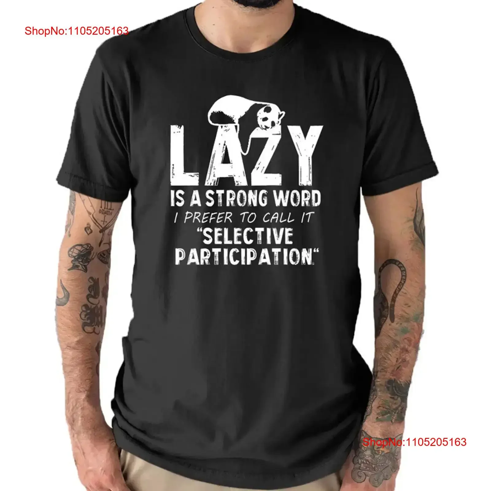 Lazy Is A Strong Word Panda Мужская забавная футболка с надписью Черная винтажная стираная унисекс графика Универсальная повседневная дизайнерская одежда
Lazy Is A Strong Word Panda Мужская забавная футболка с надписью Черная винтажная стираная унисекс графика Универсальная повседневная дизайнерская одежда