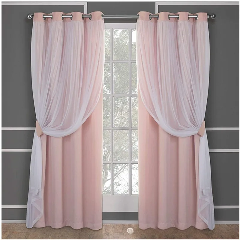 Double-layer blackout curtains, punch-free solid color curtains with lace suitable for home window
Double-layer blackout curtains, punch-free solid color curtains with lace suitable for home window