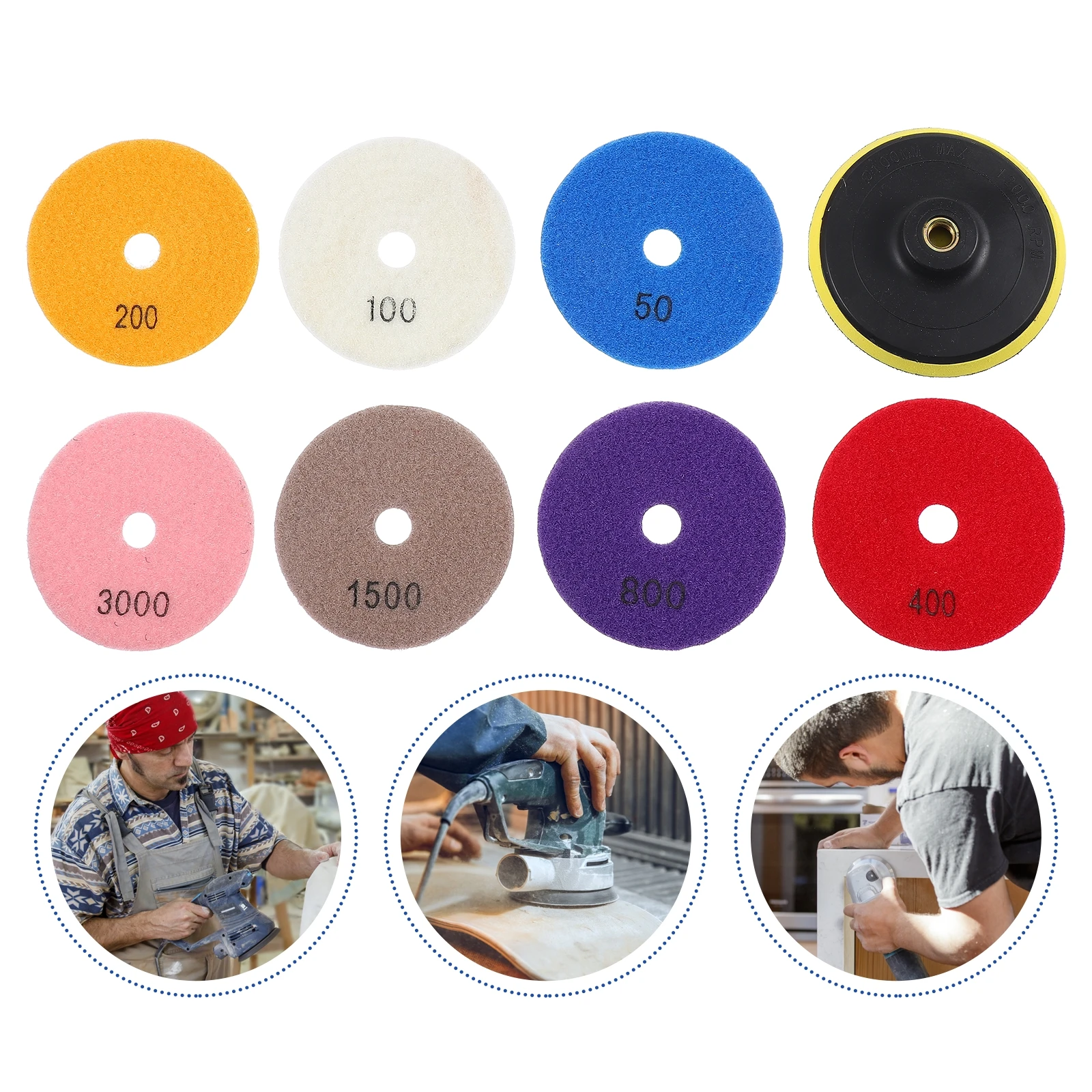 Diamond Polishing Pads Kit 50 6000 Grit for Drill Concrete Stone Tool Granite Marble Jade Glass Precision Machining
Diamond Polishing Pads Kit 50 6000 Grit for Drill Concrete Stone Tool Granite Marble Jade Glass Precision Machining