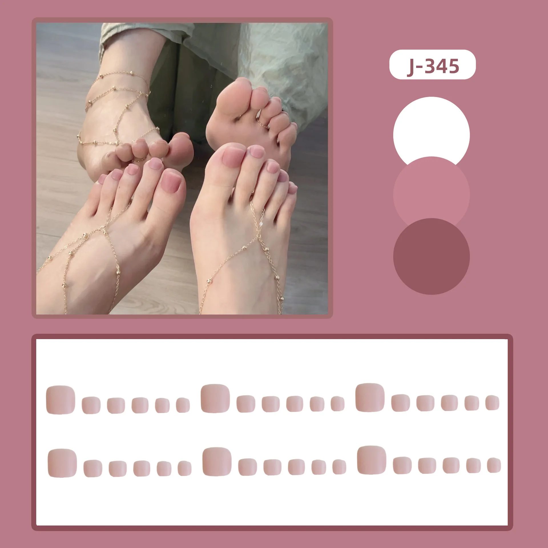 36pcs Matte Pink False Toe Nails Sweet Korean Ins Simple Solid Color Fake Toenails Wearable Reusable Press on Footnails
36pcs Matte Pink False Toe Nails Sweet Korean Ins Simple Solid Color Fake Toenails Wearable Reusable Press on Footnails