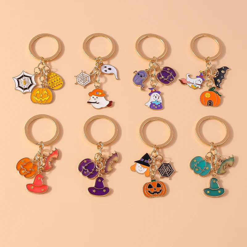 New Enamel Halloween Keychain Ghost Bat Pumpkin Key Ring Pendants for Women Girls Handbag Decor DIY Key Chain Gift
New Enamel Halloween Keychain Ghost Bat Pumpkin Key Ring Pendants for Women Girls Handbag Decor DIY Key Chain Gift