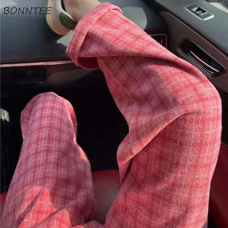 L-5XL Pink Pants Women New Arrival Spring Autumn Retro Sweet Loose Plaid Straight Trousers Leisure Female Fashion Pantalones Ins
L-5XL Pink Pants Women New Arrival Spring Autumn Retro Sweet Loose Plaid Straight Trousers Leisure Female Fashion Pantalones Ins