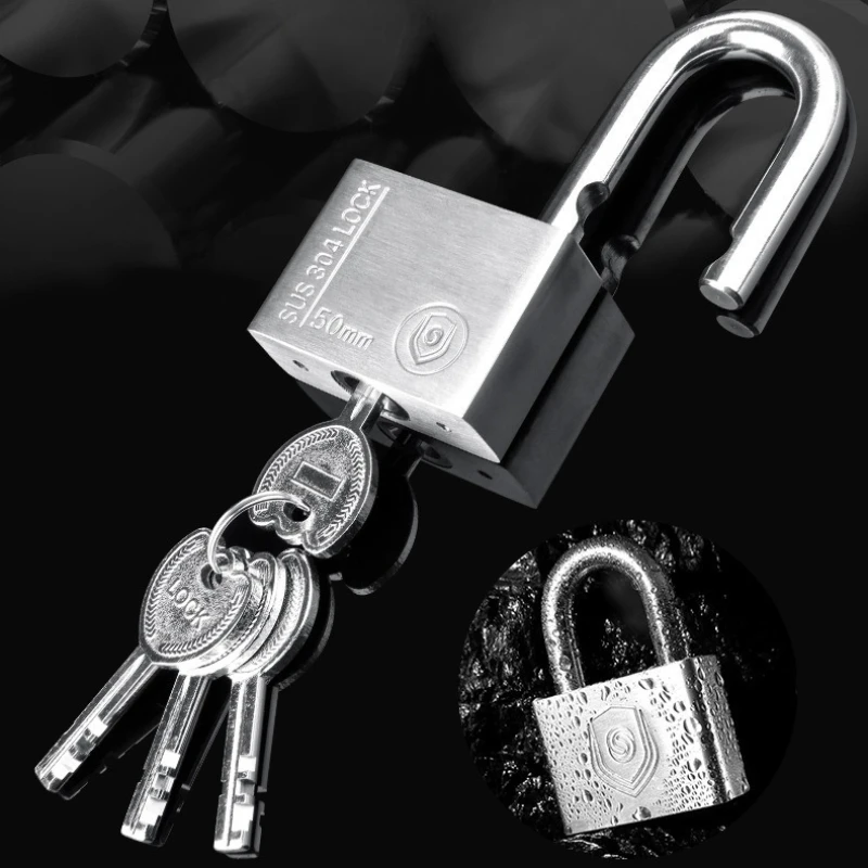 304 stainless steel Same Key Padlock Waterproof Antirust, Multifunctional Padlock,30mm Anti-Theft Lock
304 stainless steel Same Key Padlock Waterproof Antirust, Multifunctional Padlock,30mm Anti-Theft Lock