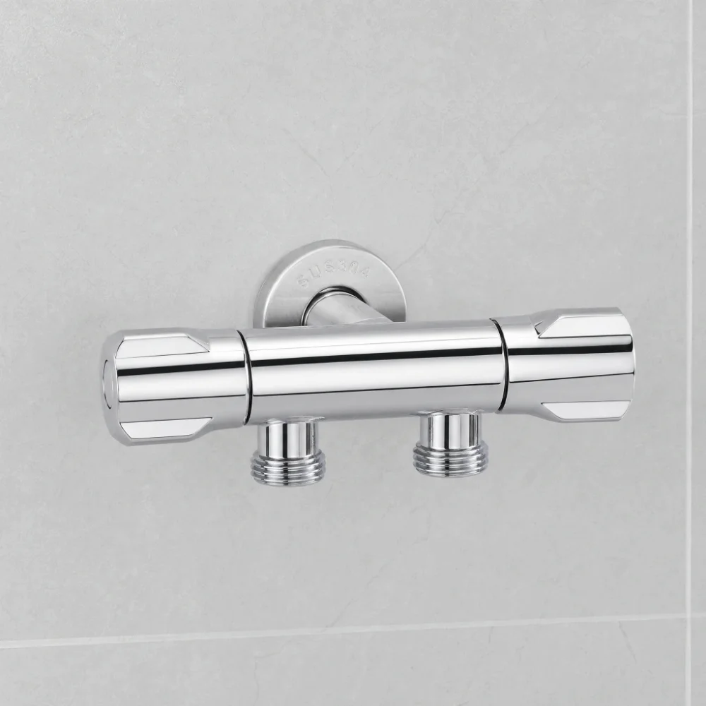Practical Copper Outlet Angle Valve G1/2 Thread Double Control Toilet Bidet Valve Durable Silver Angle Stop Valve Toilet Bidet
Practical Copper Outlet Angle Valve G1/2 Thread Double Control Toilet Bidet Valve Durable Silver Angle Stop Valve Toilet Bidet