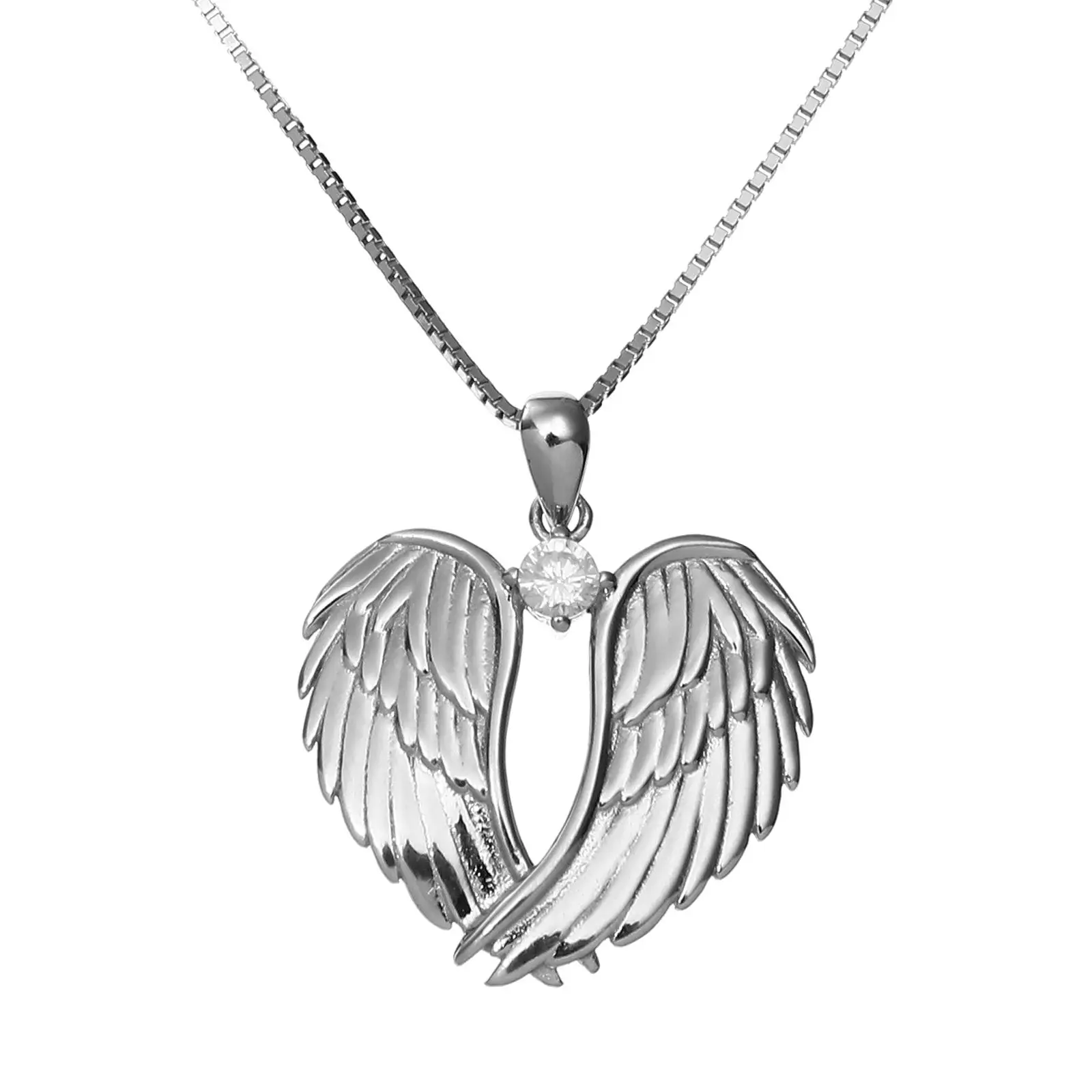 Angel Necklace Festival Heart-shaped Eye-catching Wing Wings 925 Sterling Silver with Daily Wear
Angel Necklace Festival Heart-shaped Eye-catching Wing Wings 925 Sterling Silver with Daily Wear