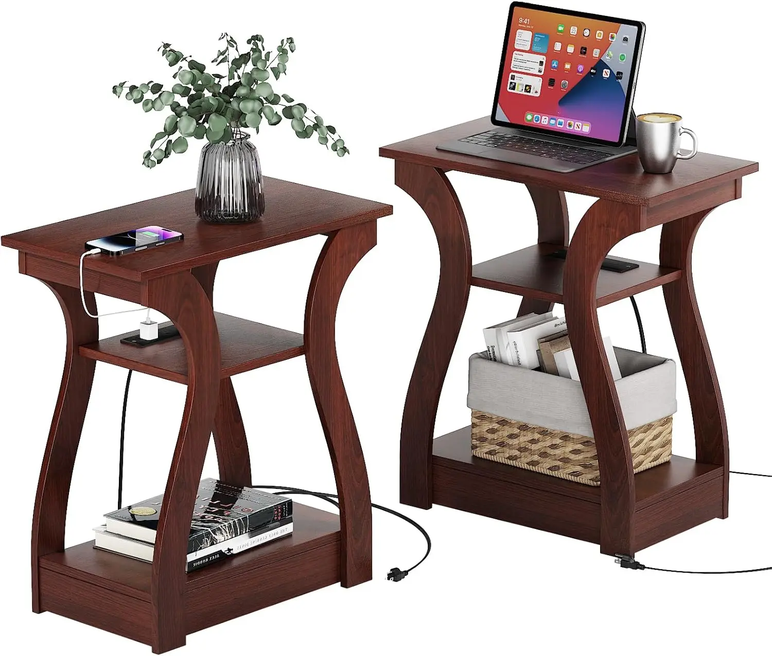 End Tables Living Room Set of 2,Cherry End Table with Charging Station,Side Table, Nightstand for Bedroom
End Tables Living Room Set of 2,Cherry End Table with Charging Station,Side Table, Nightstand for Bedroom