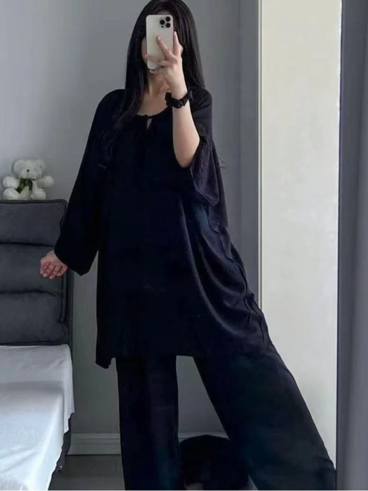 Удобный и минималистичный женский комплект одежды для сна с длинными рукавами, весенне-осенний новый стиль, женский свободный комплект домашней одежды
Удобный и минималистичный женский комплект одежды для сна с длинными рукавами, весенне-осенний новый стиль, женский свободный комплект домашней одежды